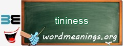 WordMeaning blackboard for tininess